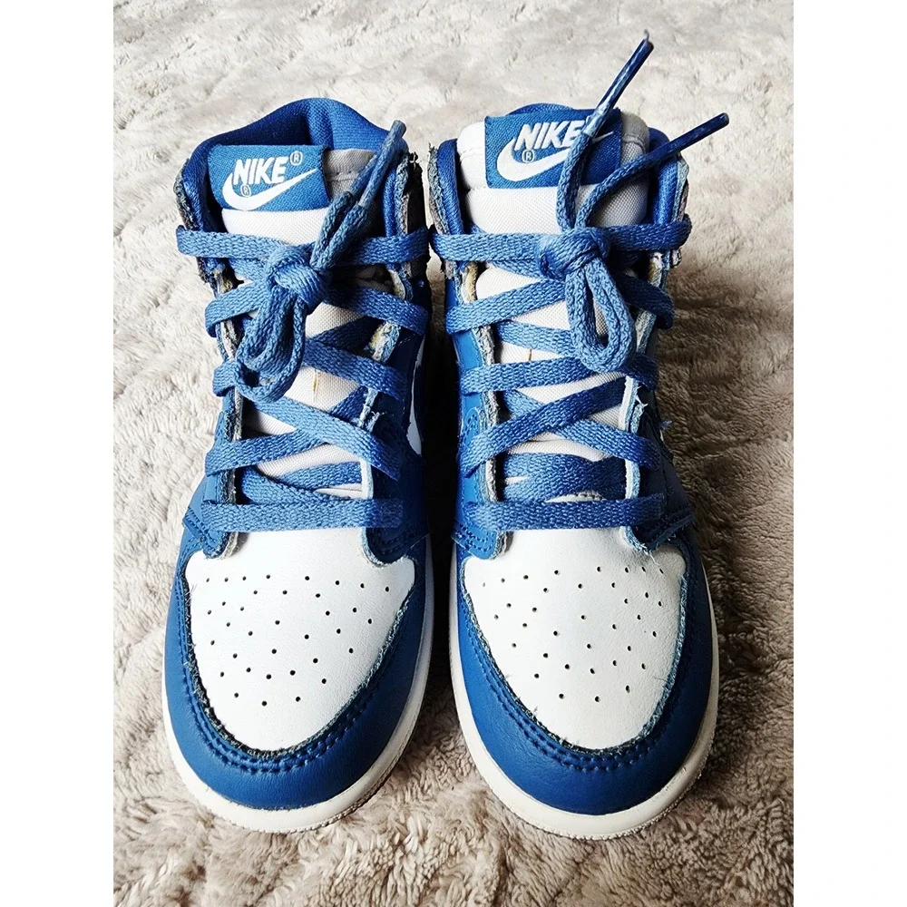 Nike Air Jordan 1 Retro High OG True Blue Toddler Shoes 9C